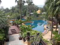 with a heated pool and two hot springs (you can see one right past the pool)